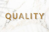 Quality text in luxury metallic gold font