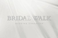 Metallic silver logo template vector for wedding organizer