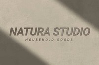 Concrete textured logo template vector for household goods business