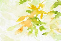 Beautiful leaf watercolor background in green spring season