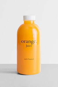 Juice plastic bottle with label product packaging