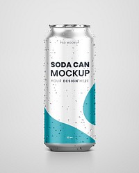 Cold soda can mockup psd, | Premium PSD Mockup - rawpixel