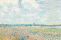 Monet's landscape background, vintage artwork remixed by rawpixel