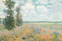 Monet's landscape background, vintage artwork remixed by rawpixel vector