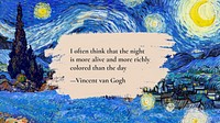 Van Gogh blog banner template, Starry Night painting remixed by rawpixel vector