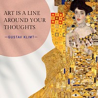 Adele Bloch-Bauer Instagram post template,  Gustav Klimt's artwork remixed by rawpixel vector