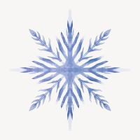 Aesthetic snowflake clipart, watercolor design