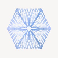 Aesthetic snowflake clipart, watercolor design