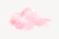 Pink cloud clipart, watercolor design