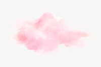 Pink cloud clipart, watercolor design psd