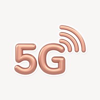5G network, 3D white border design