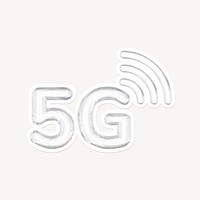 5G network, 3D glass, white border design