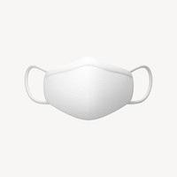 Face mask icon, 3D minimal illustration