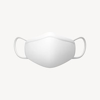 Face mask icon, 3D minimal illustration psd