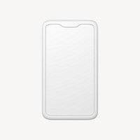 Smartphone icon, 3D minimal illustration psd