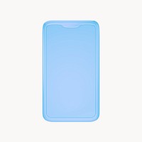 Smartphone icon, 3D transparent design psd