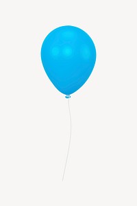 Blue balloon icon, 3D rendering illustration psd