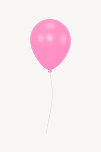 Pink balloon icon, 3D rendering illustration psd