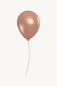 Balloon icon, 3D rose gold design psd