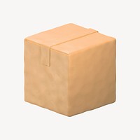 Seal box icon, 3D clay texture design