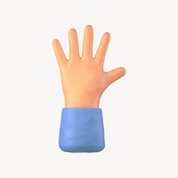 Hand icon, 3D clay texture design psd