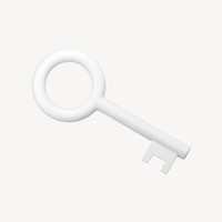 Key icon, 3D minimal illustration psd