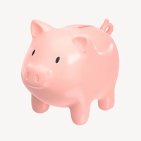 Piggy bank icon, 3D rendering illustration psd