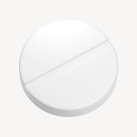 Medicine icon, 3D minimal illustration psd