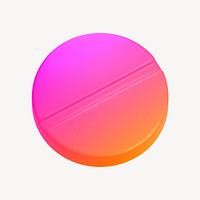 Medicine icon, 3D gradient design