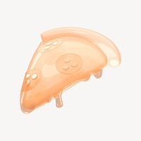 Pizza icon, 3D transparent design