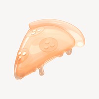 Pizza icon, 3D transparent design psd