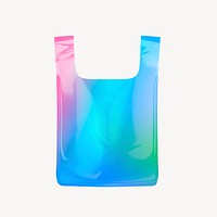 Plastic bag icon, 3D gradient design