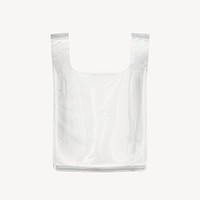 Plastic bag icon, 3D crystal glass psd