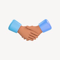 Business handshake icon, 3D rendering illustration psd