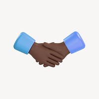 Business handshake icon, 3D rendering illustration psd