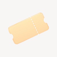 Discount coupon icon, 3D transparent design psd