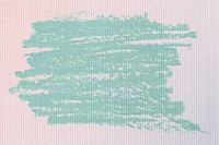 Mint green oil paint brush stroke texture on a pink fabric textured background