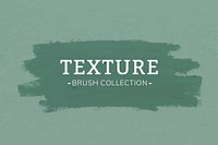 Green oil paint brush stroke texture on a green canvas textured background vector