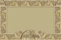 Horse frame background, carved wood design, Maurice Pillard Verneuil artword remixed by rawpixel