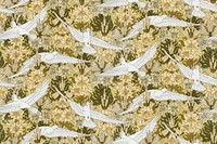 Flying doves pattern background, vintage animal, Maurice Pillard Verneuil artwork remixed by rawpixel