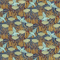 Maurice’s bird pattern background, vintage animal, famous artwork remixed by rawpixel