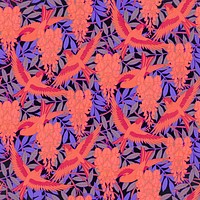 Exotic bird pattern background, Maurice Pillard Verneuil artwork remixed by rawpixel psd