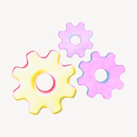 Pink cogwheel, business management remix psd