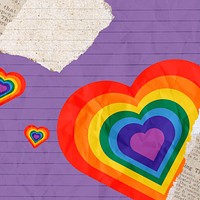Colorful background, rainbow heart design