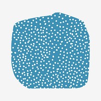 Abstract shape collage element, dots pattern design