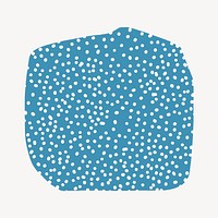 Abstract shape collage element, dots pattern design vector