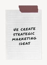 Business quote paper, we create strategic marketing ideas