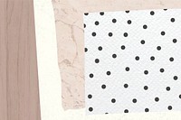 Blue dots and brown marble textured background vector