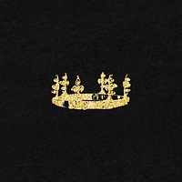 Luxurious golden crown on a black background vector