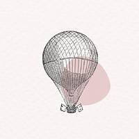 Vintage hot air balloon illustration